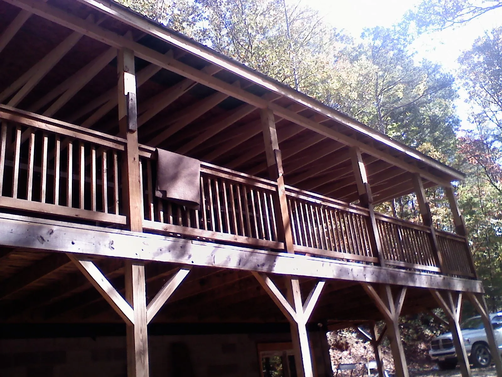 Timber framing under a new elevated porch and deck — Roof Leak Repair in Paint Bank by Roofing Brothers
